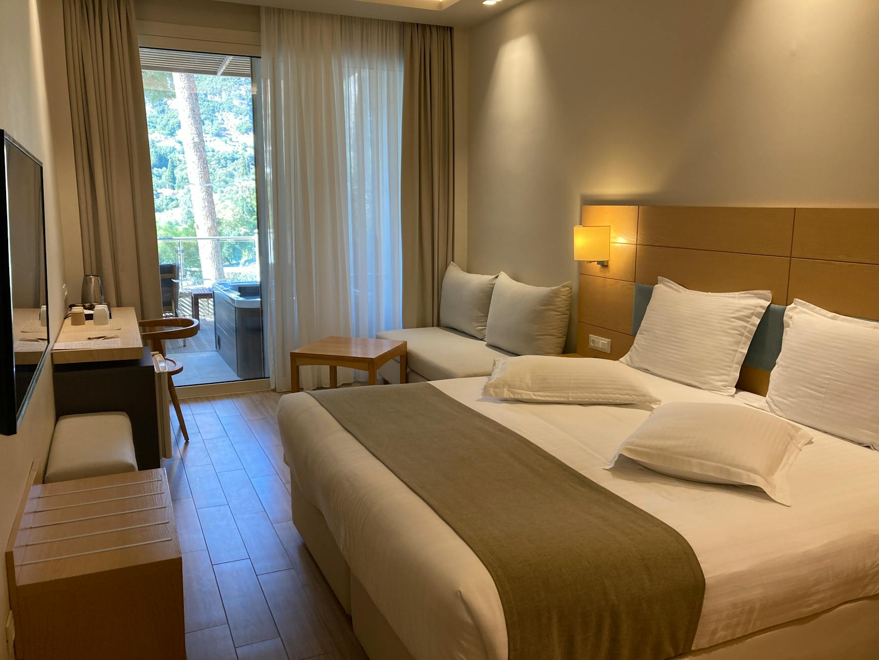 Family-friendly hotel room in Frisco Texas with spacious layout for vacation travelers