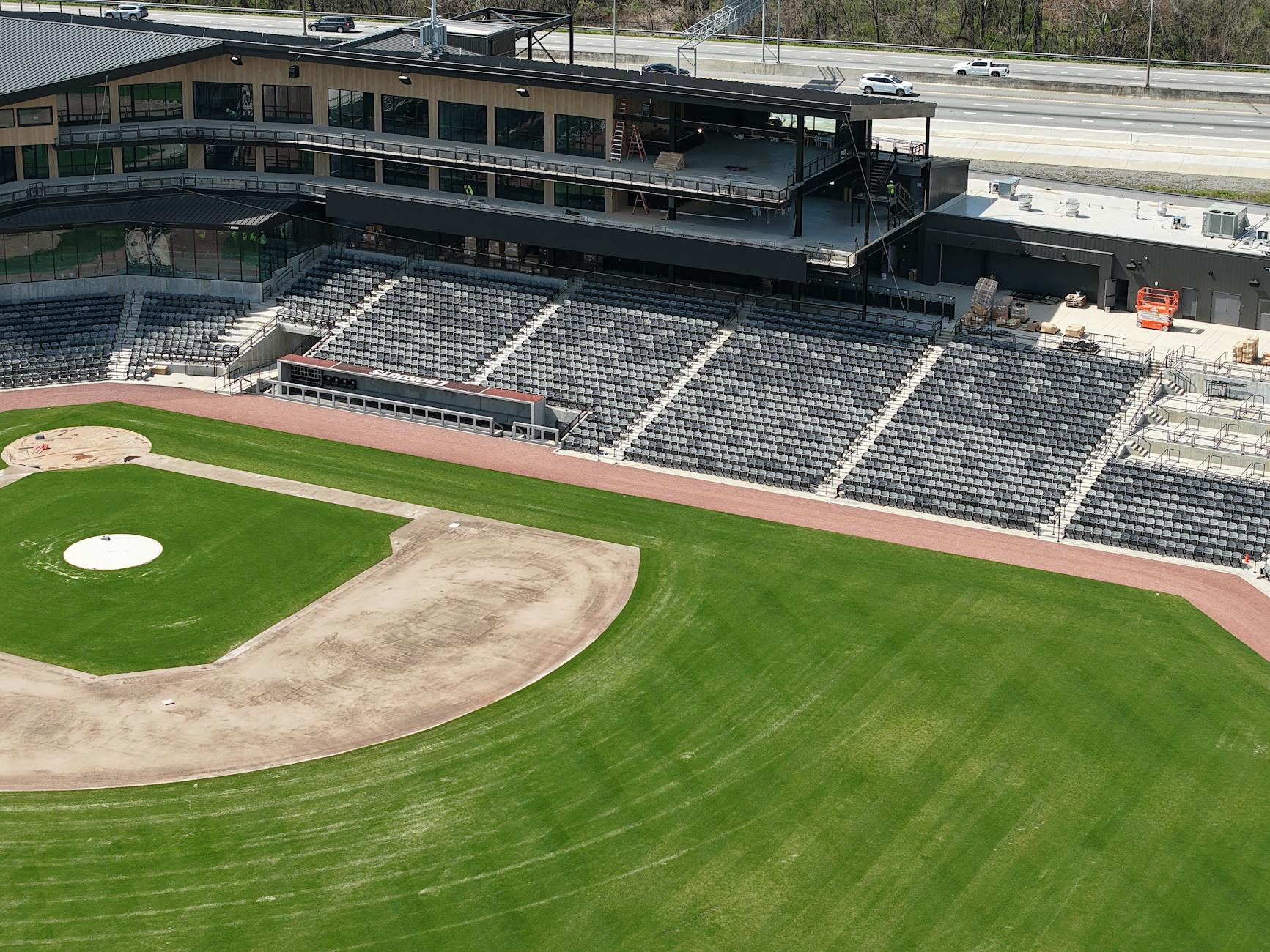 Minor league baseball game at Riders Field home of the Frisco RoughRiders