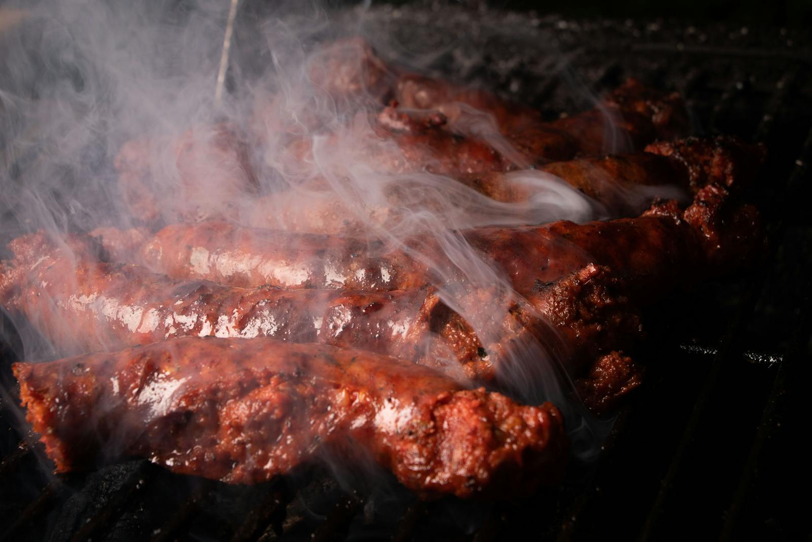 Texas-style smoked sausage links from a Frisco BBQ restaurant