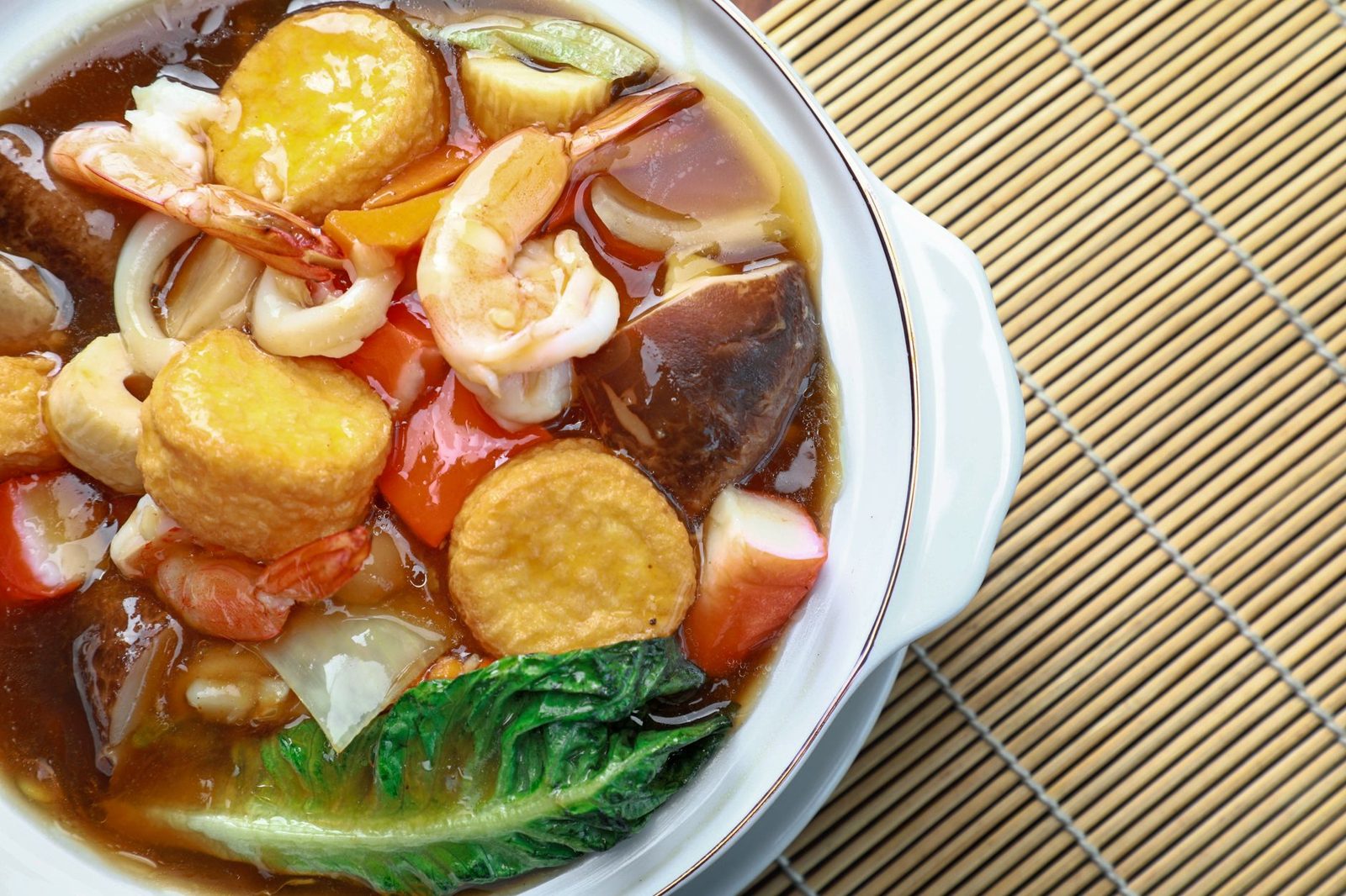 Simmering Chinese hot pot at a Frisco Asian restaurant