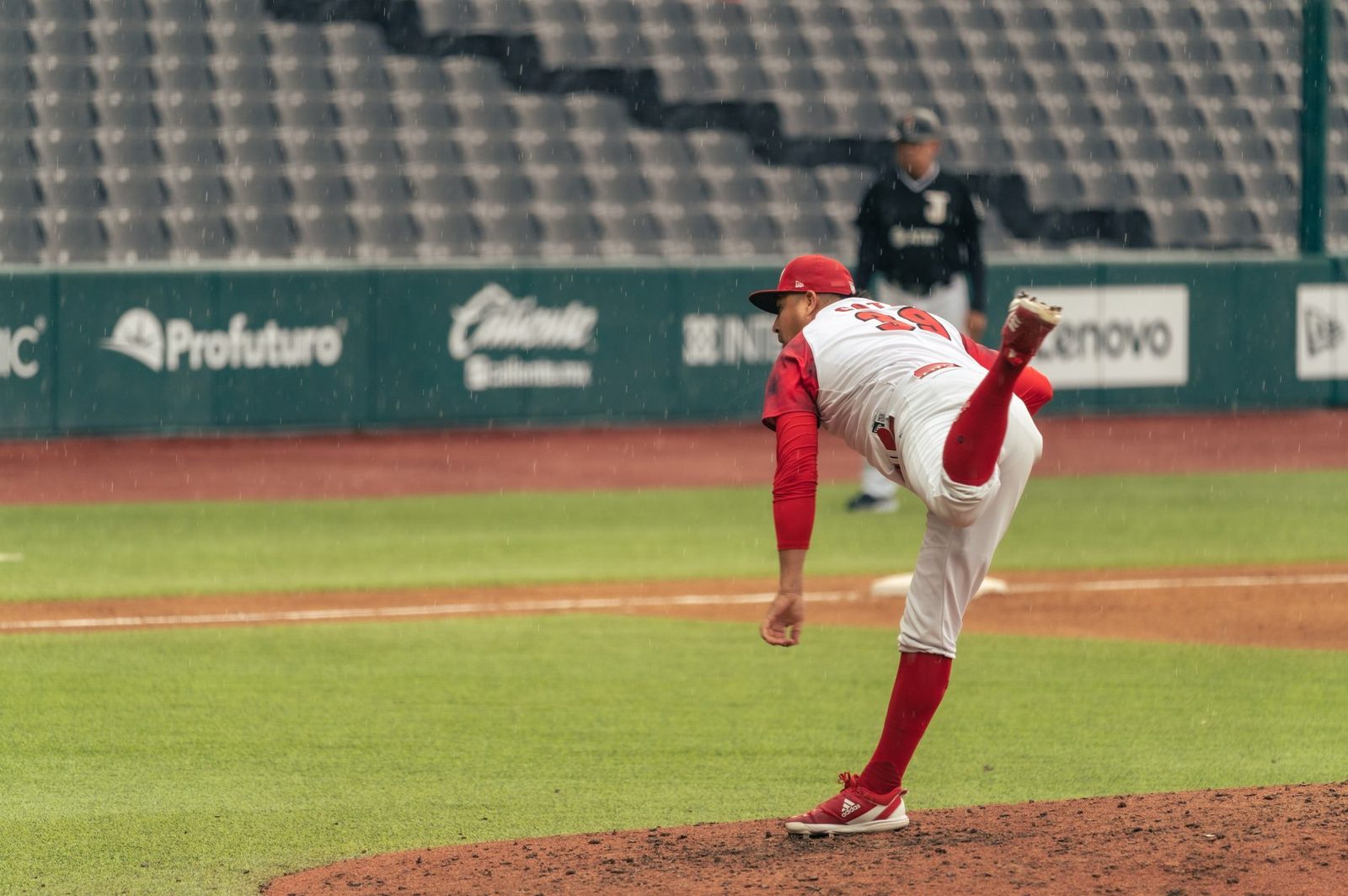 Double-A baseball pitcher on the mound in Frisco