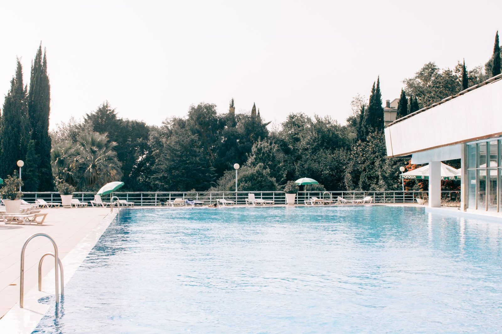 Resort pool on a hot sunny day, how visitors cool off during a Frisco TX summer vacation