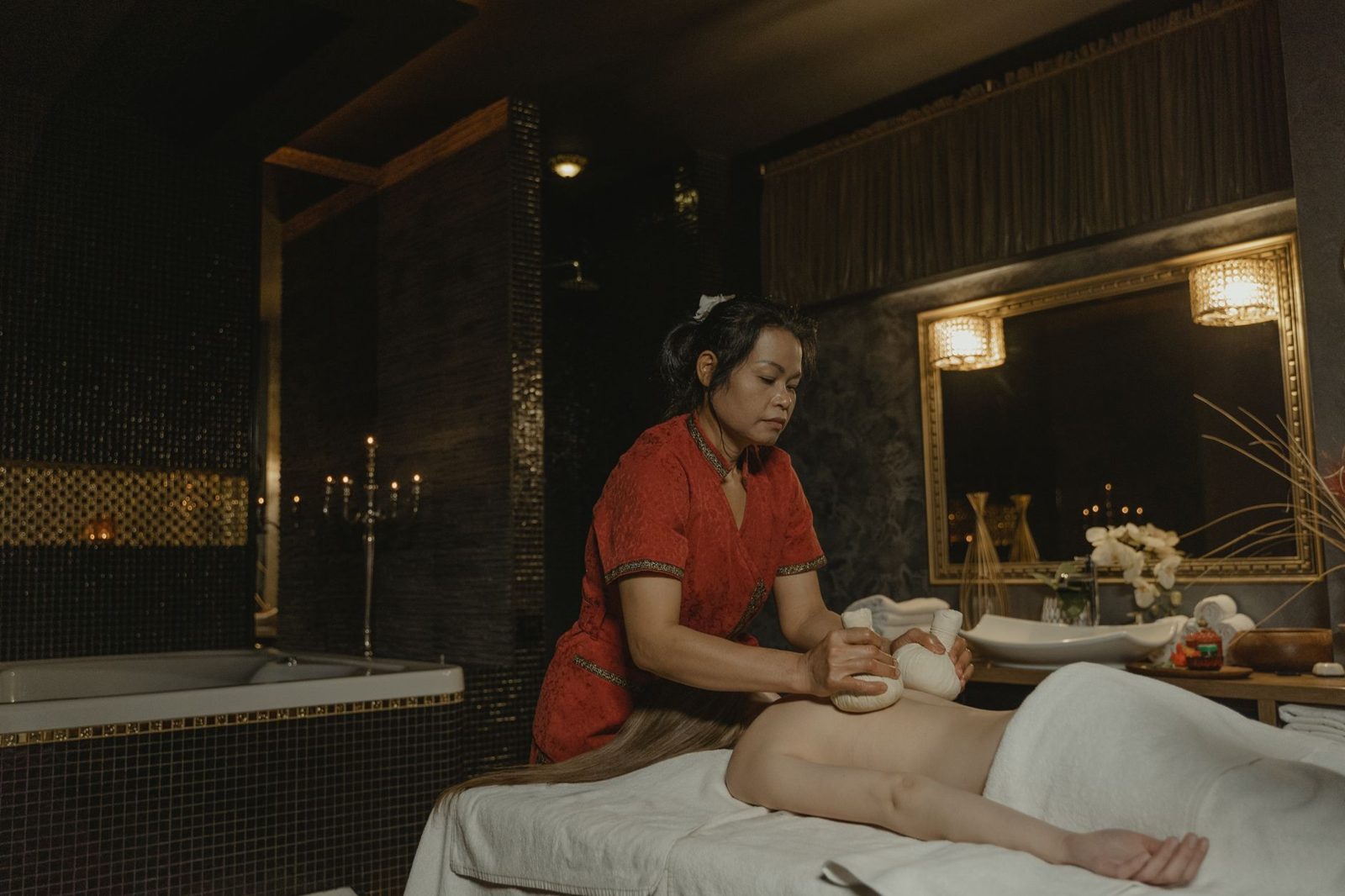 Spa treatment room at Mokara Spa inside the Omni PGA Frisco Resort