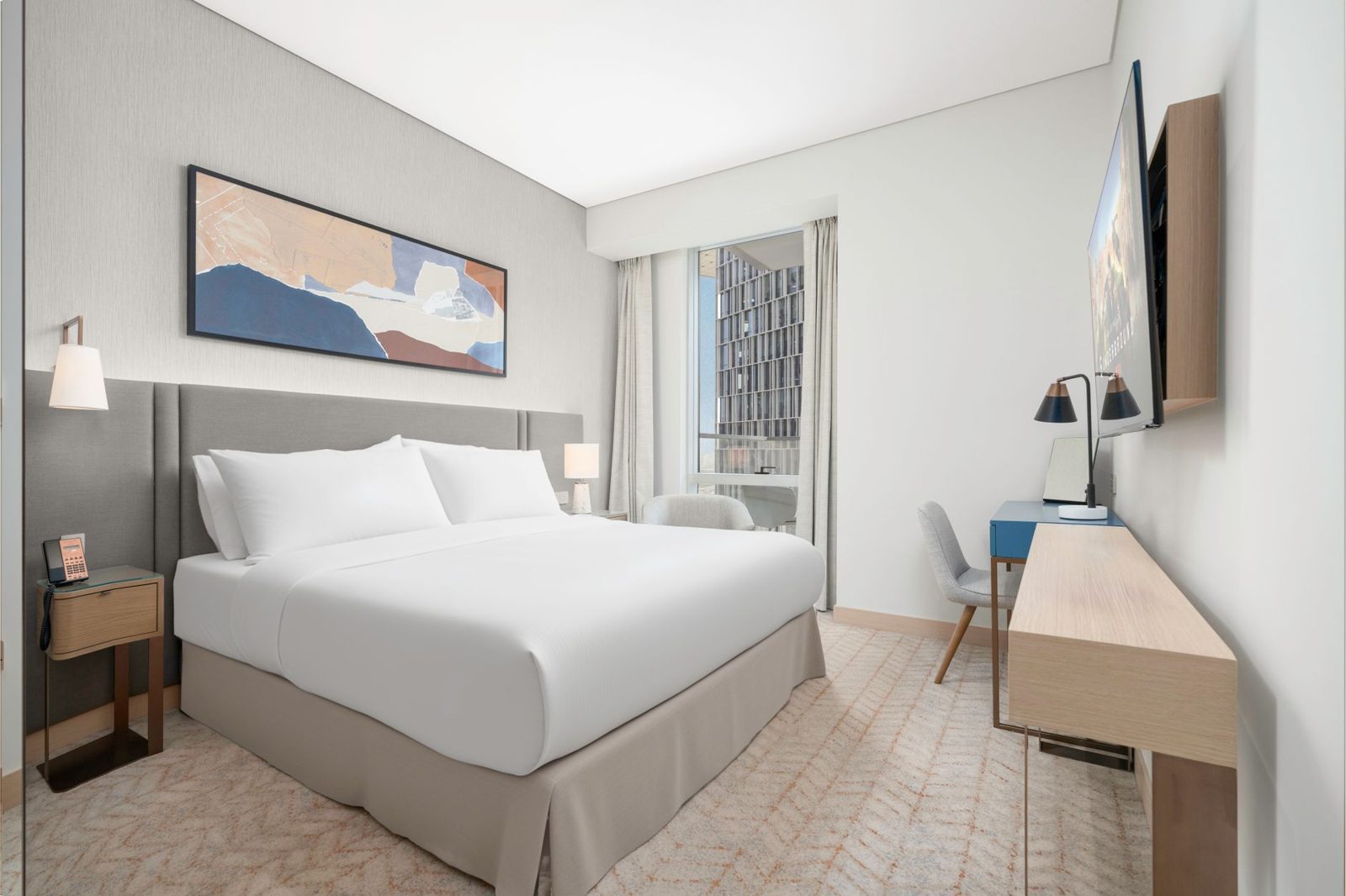 Deluxe king guest room style at Omni Frisco Hotel The Star
