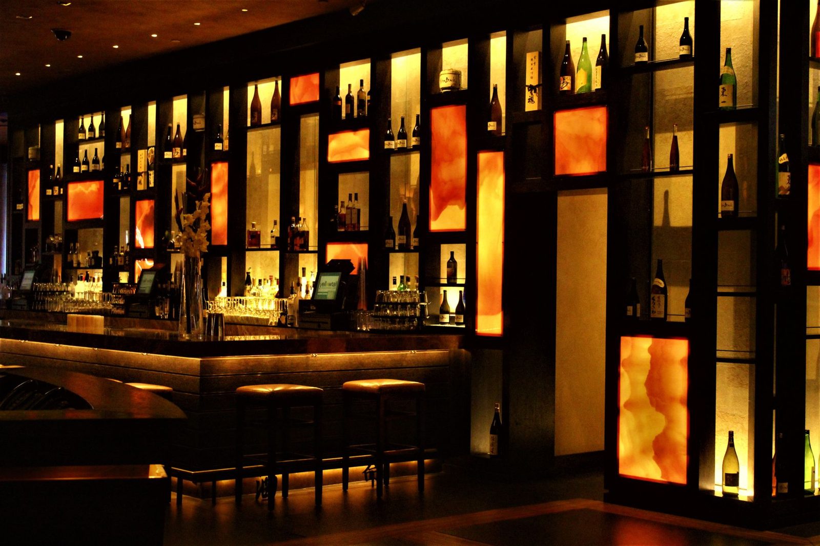 Wine and bar setup at a Frisco TX steakhouse