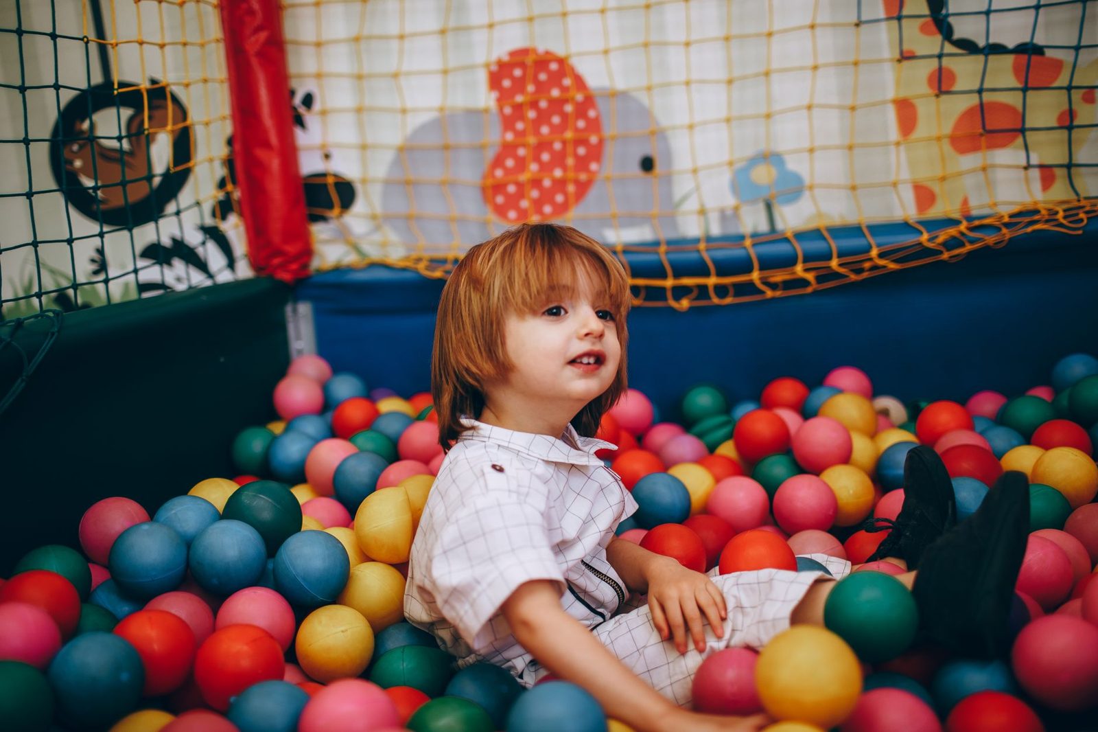 colorful indoor playground climbing structure for young kids