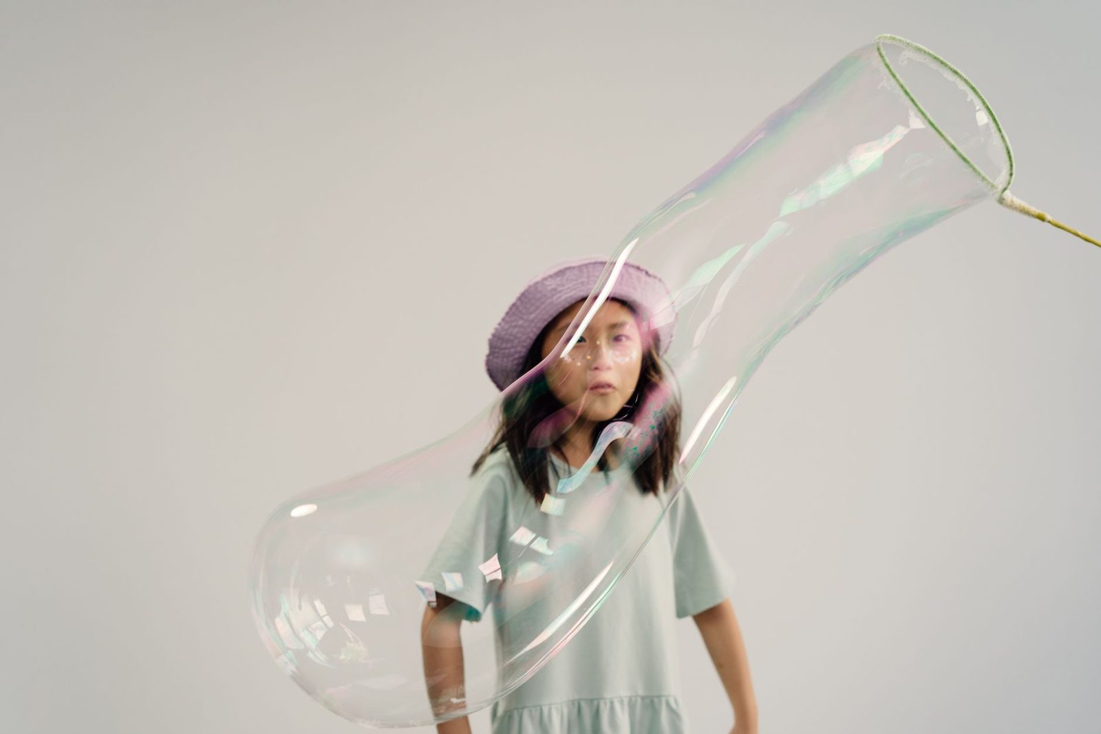 Bubble station science exhibit at the Sci-Tech Discovery Center in Frisco