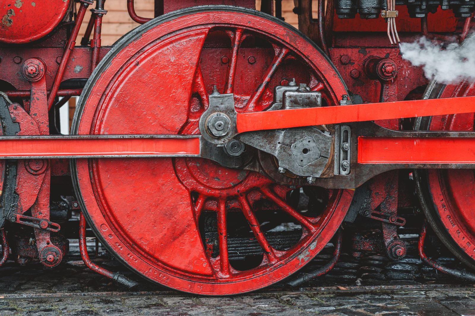 Vintage steam locomotive like the Grapevine Vintage Railroad excursion train